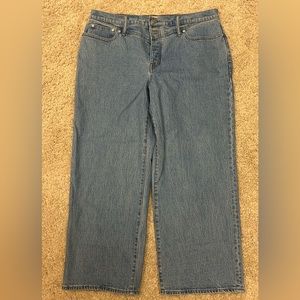 Madewell The Petite Perfect Vintage Wide-Leg Crop Jean in Harding Wash PETITE 33